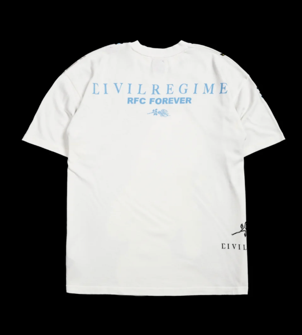 CHAOS STITCH BY STITCH AMERICAN CLASSIC OVERSIZED TEE IN BUTTER