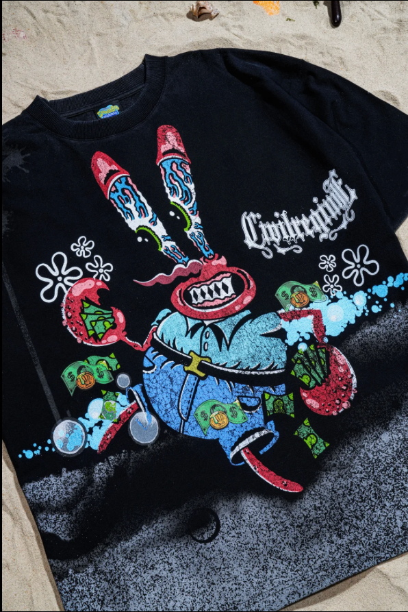 MONEYS MONEY "SIDE BY SIDE" 199X OVERSIZED TEE IN VINTAGE BLACK