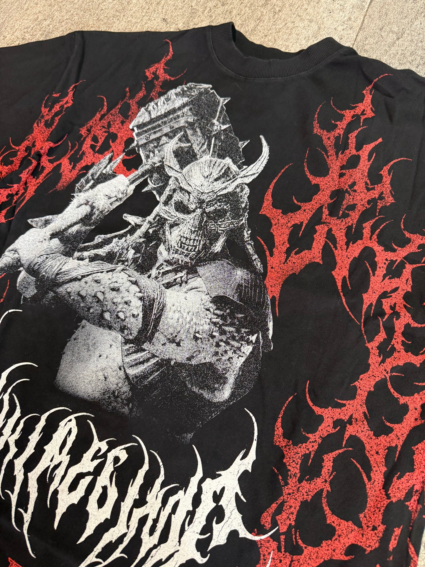 SHAO FLAMES AMERICAN CLASSIC OVERSIZED TEE IN BLACK