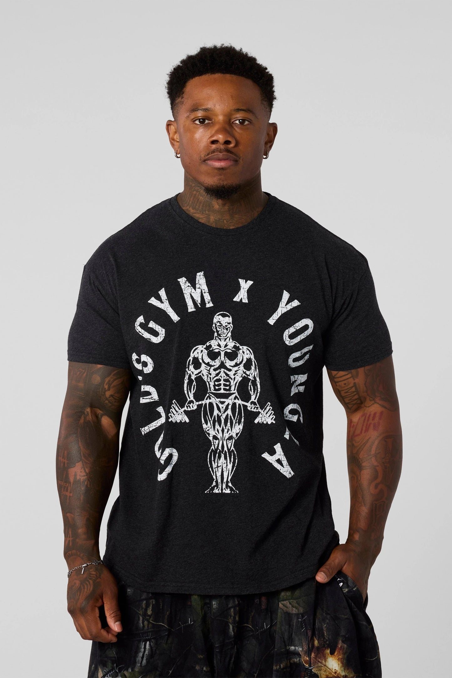 4206 - GOLD'S GYM HEATHER TEES