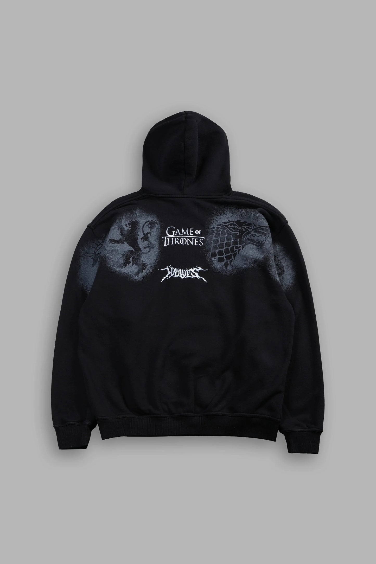 IRON WOLF PIERCE HOODIE IN BLACK - GAME OF THRONES