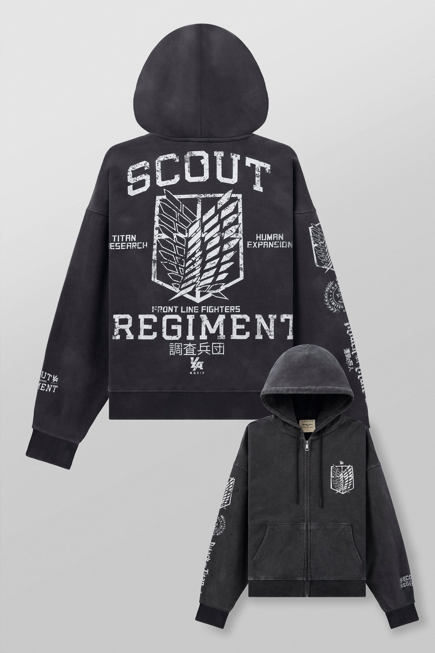 5138 - AOT© X YLA Zip-Up Hoodies