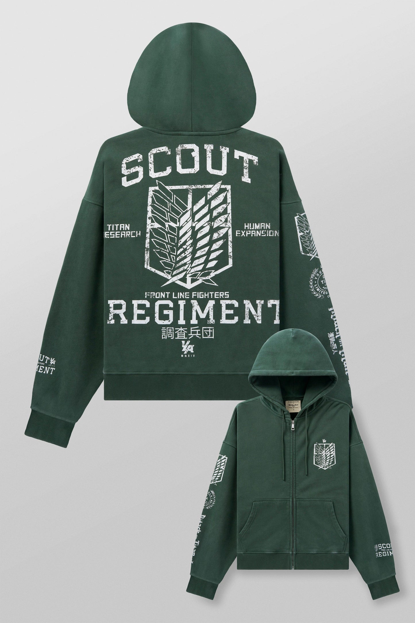 5138 - AOT© X YLA Zip-Up Hoodies