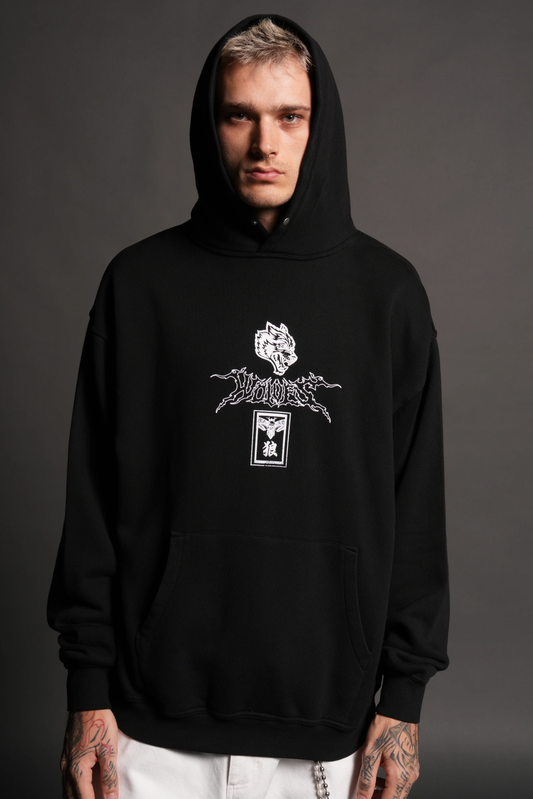 DARC FURY PIERCE HOODIE IN BLACK