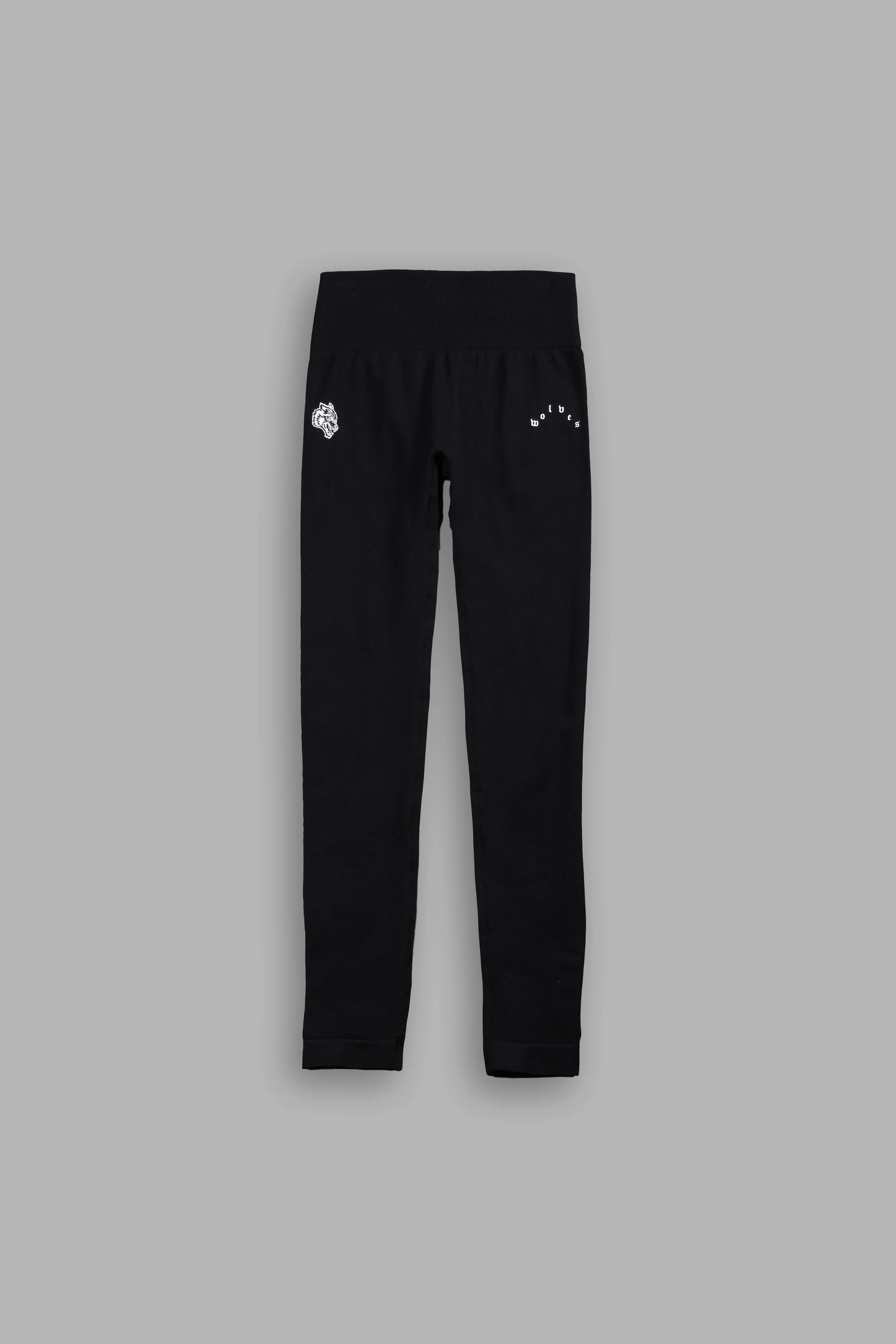 WOLVES PYRAMID "SKYLAR" SOFT SEAMLESS LEGGINGS IN BLACK