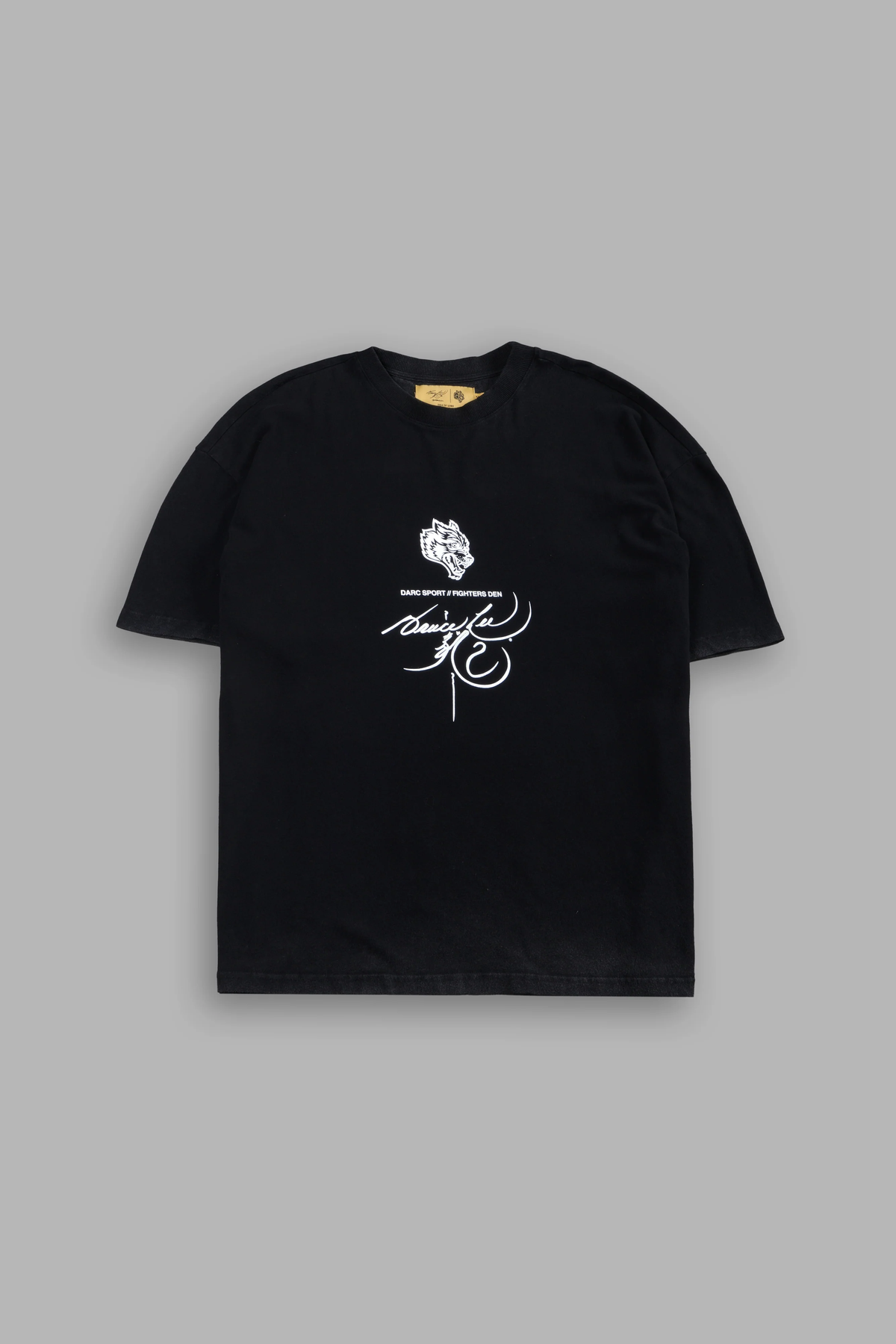 BRUCE LEE FLAME PREMIUM OVERSIZED TEE IN BLACK