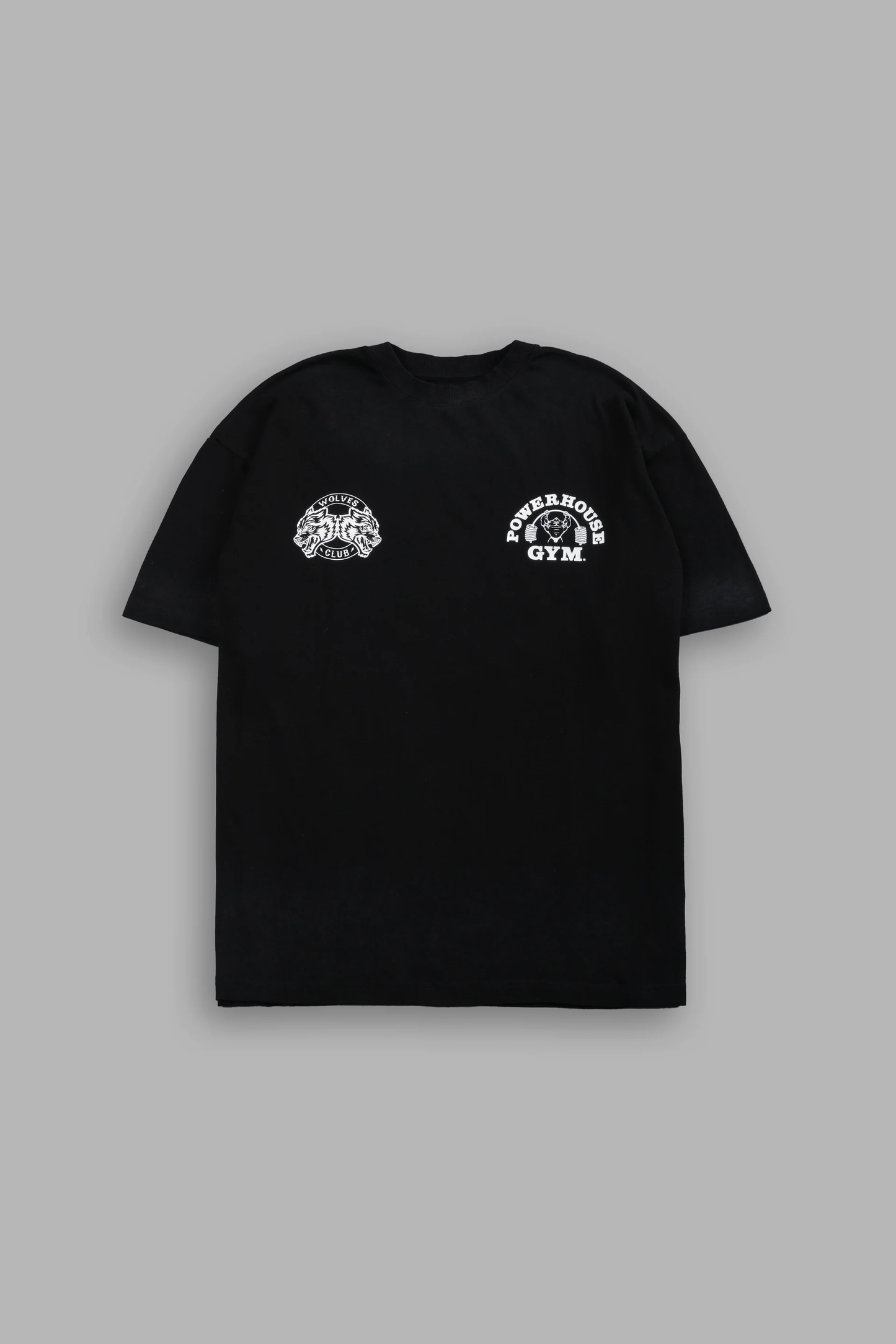 POWERHOUSE HESH PREMIUM OVERSIZED TEE IN BLACK DRIFT WASH