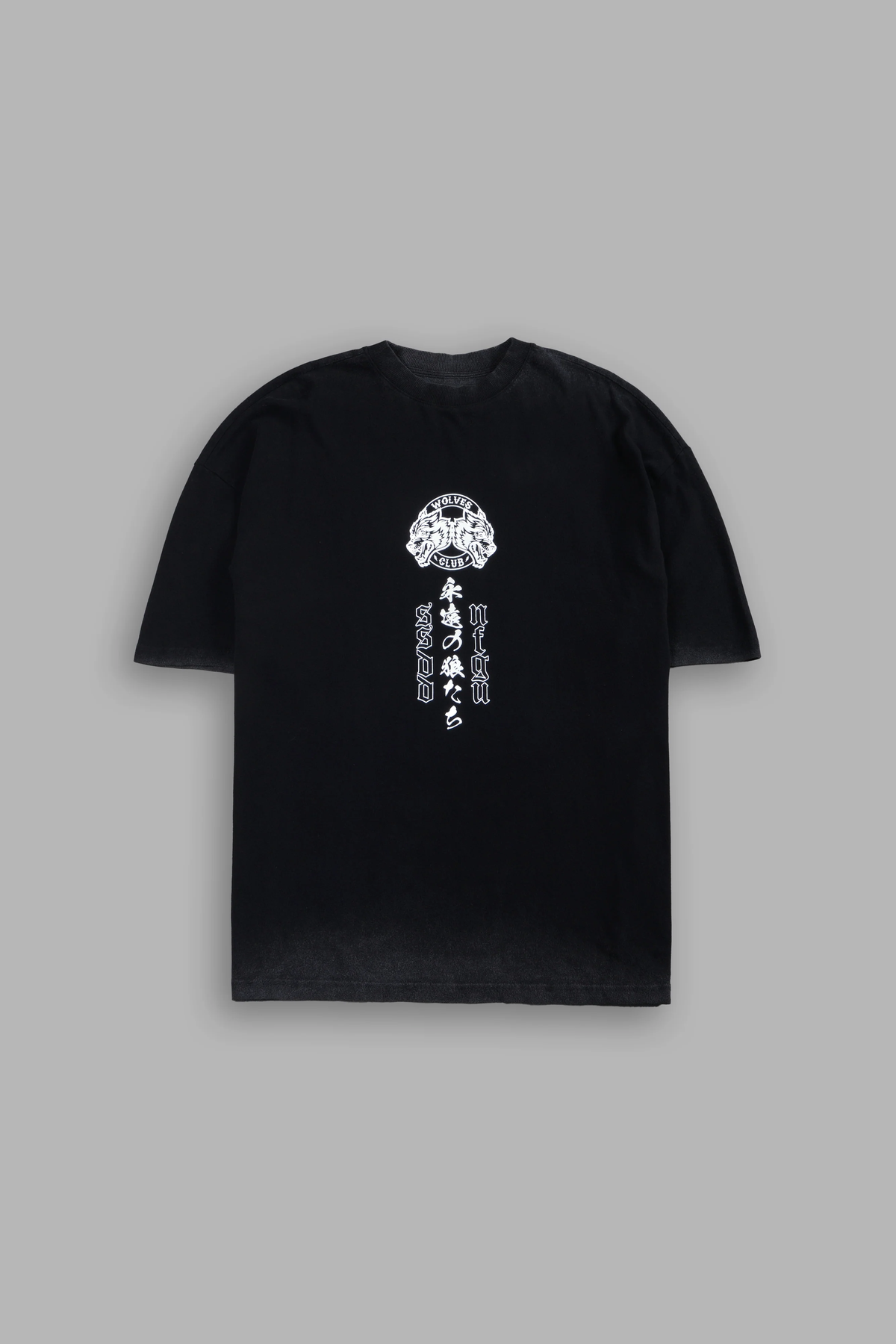 KAZOKU OKAMI PREMIUM OVERSIZED TEE IN BLACK