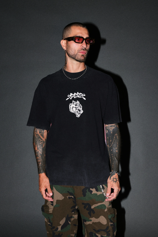 OUR CODE PREMIUM OVERSIZED TEE IN BLACK