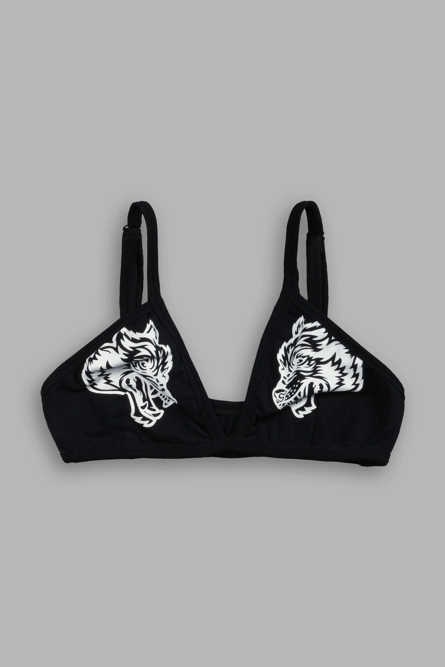 DUAL "EVA" TRIANGLE BRALETTE IN BLACK