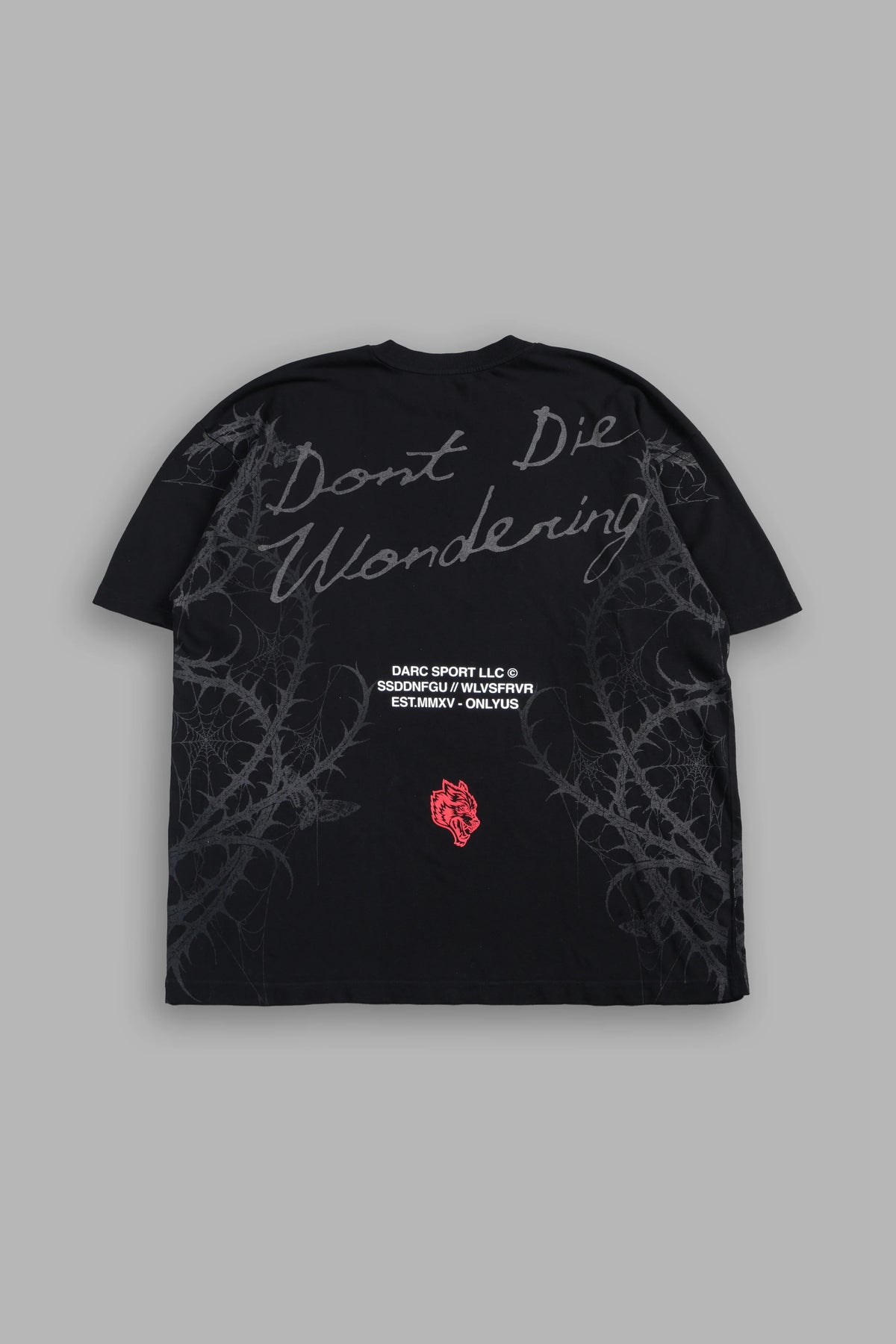 DONT DIE WONDERING MYSTERY TEE IN BLACK