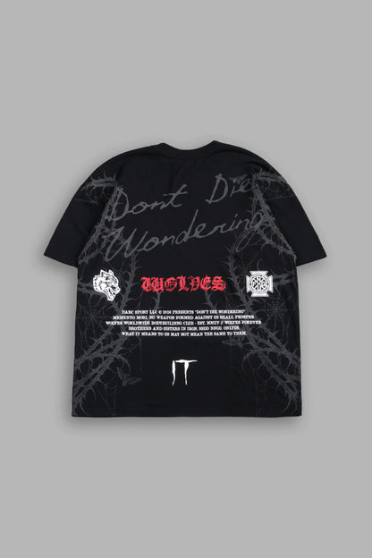 DONT DIE WONDERING MYSTERY TEE IN BLACK