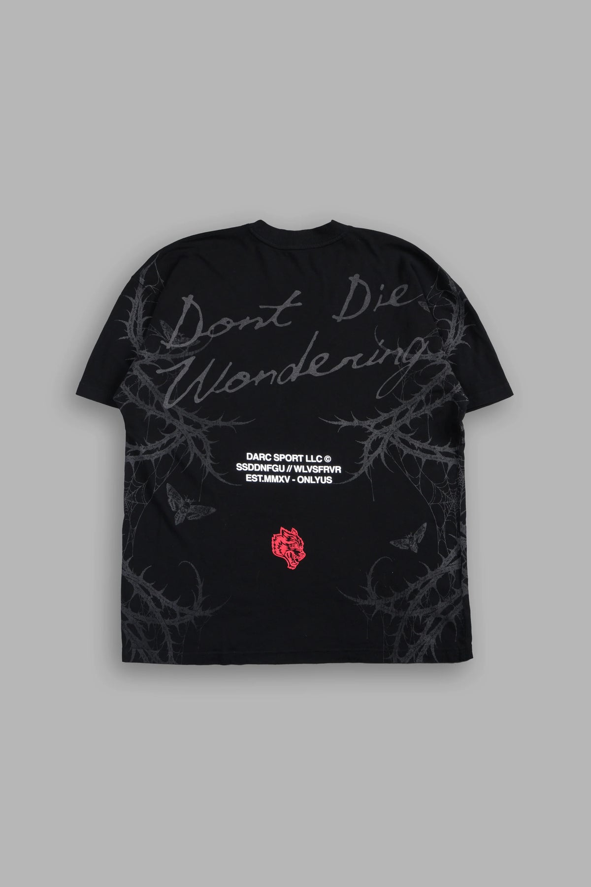 DONT DIE WONDERING MYSTERY TEE IN BLACK