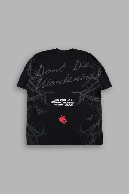 DONT DIE WONDERING MYSTERY TEE IN BLACK