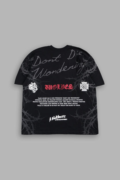 DONT DIE WONDERING MYSTERY TEE IN BLACK