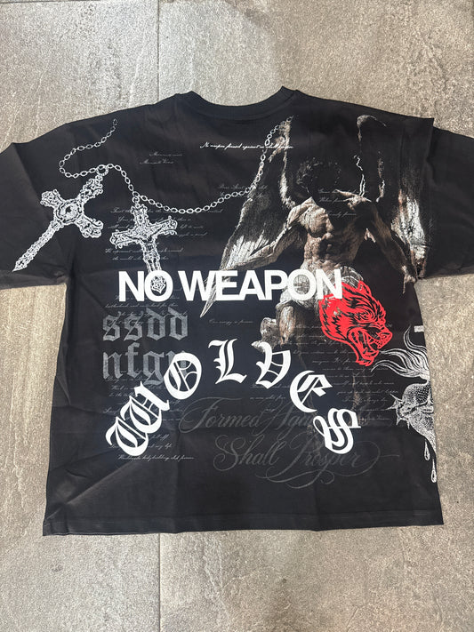 The Fallen Grunge Premium Oversized Tee in Black