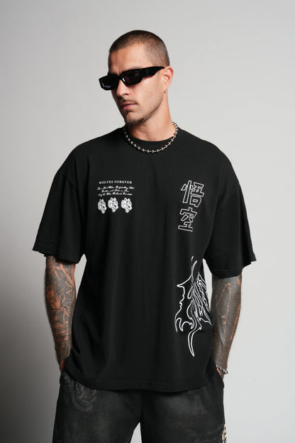 GOKU "PREMIUM" OVERSIZED TEE IN BLACK