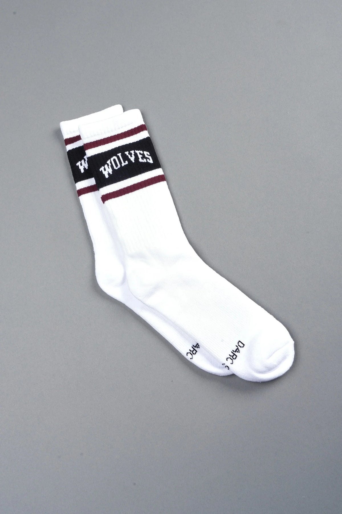 LOYALTY CLASSIC SOCKS IN WHITE/OXBLOOD/BLACK