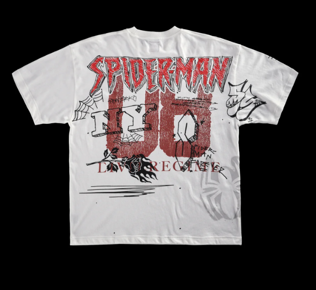 TEAM SPIDEY AMERICAN CLASSIC OVERSIZED TEE IN BUTTER
