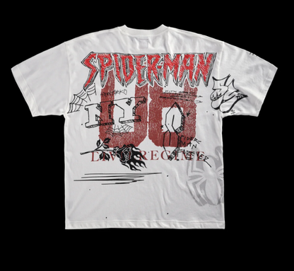 TEAM SPIDEY AMERICAN CLASSIC OVERSIZED TEE IN BUTTER