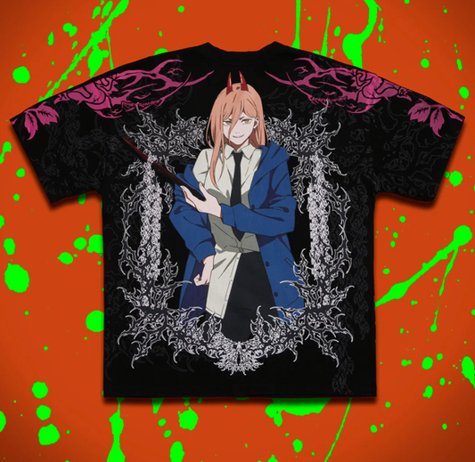 COMPULSIVE POWER AMERICAN CLASSIC OVERSIZED TEE IN BLACK