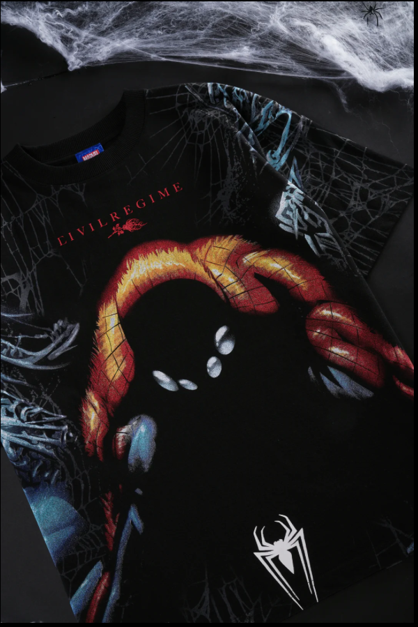 MAN VS BEAST SBS 199X OVERSIZED TEE IN VINTAGE BLACK