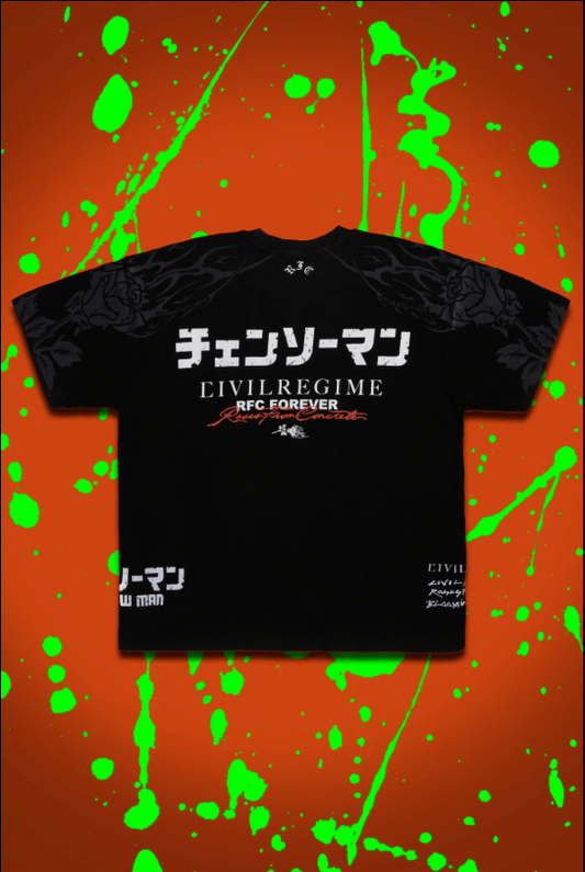 CHAINSAWS CHAOS AMERICAN CLASSIC OVERSIZED TEE IN VINTAGE BLACK
