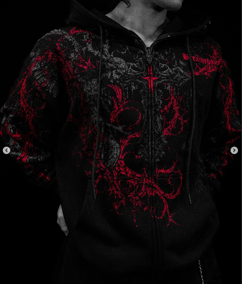 Oversized Sanctuary Zip-up Hoodie [NIGHTMARE]