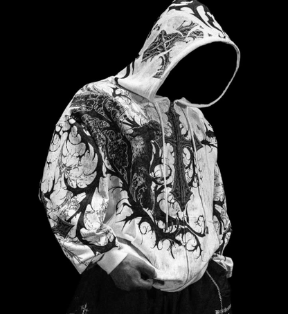 Oversized Sanctuary Zip-up Hoodie [DIVINE WHITE]