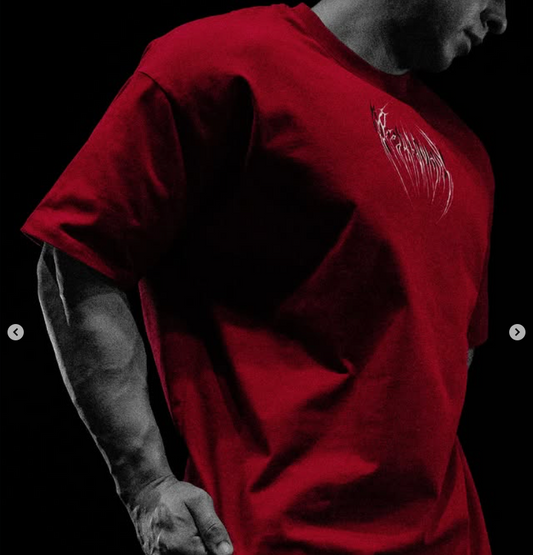 Eclipse Oversized T-shirt [CRIMSON]