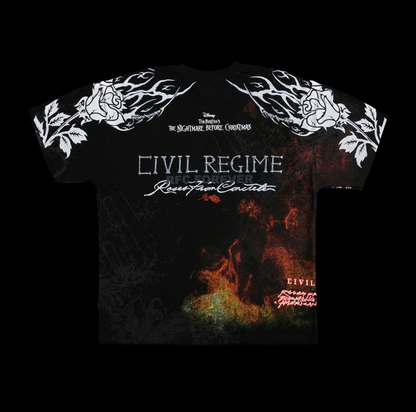 HALLOWEEN CHAOS AMERICAN CLASSIC OVERSIZED TEE IN BLACK