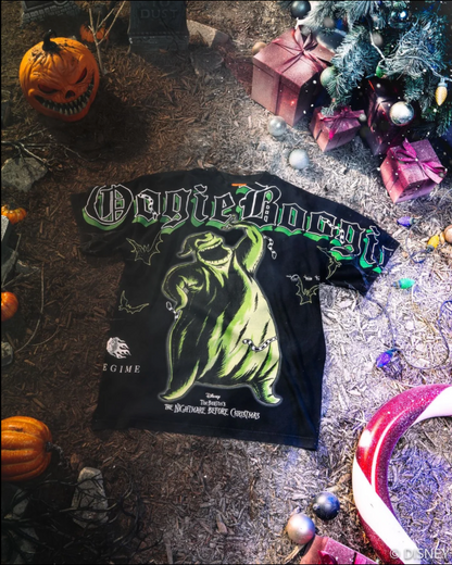 CHAOS BOOGIE FRIGHTS AMERICAN CLASSIC OVERSIZED TEE IN VINTAGE BLACK
