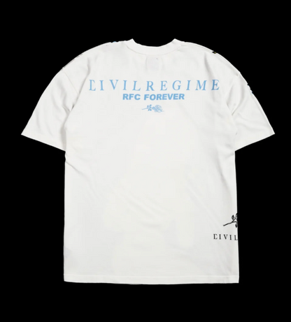 CHAOS STITCH BY STITCH AMERICAN CLASSIC OVERSIZED TEE IN BUTTER
