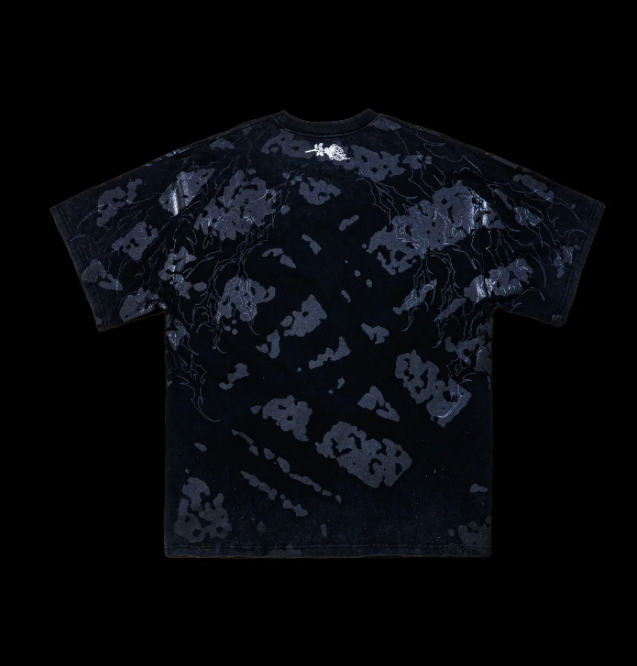 DYSTOPIC BOTTOM "SIDE BY SIDE" 199X OVERSIZED TEE IN VINTAGE BLACK