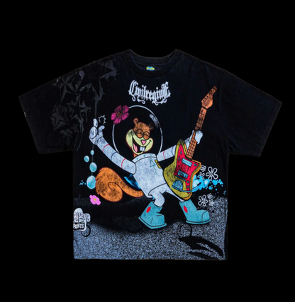 KRUST PUNK "SIDE BY SIDE" 199X OVERSIZED TEE IN VINTAGE BLACK