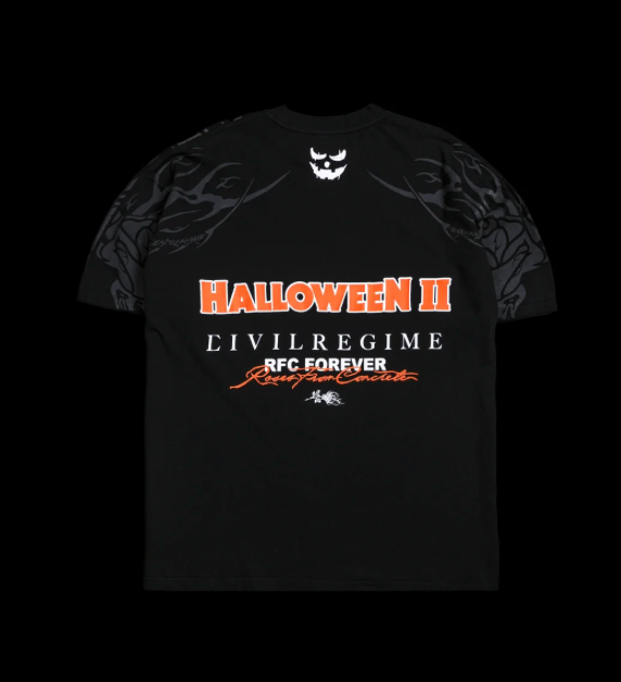 CARVED THROUGH CHAOS AMERICAN CLASSIC OVERSIZED TEE IN BLACK