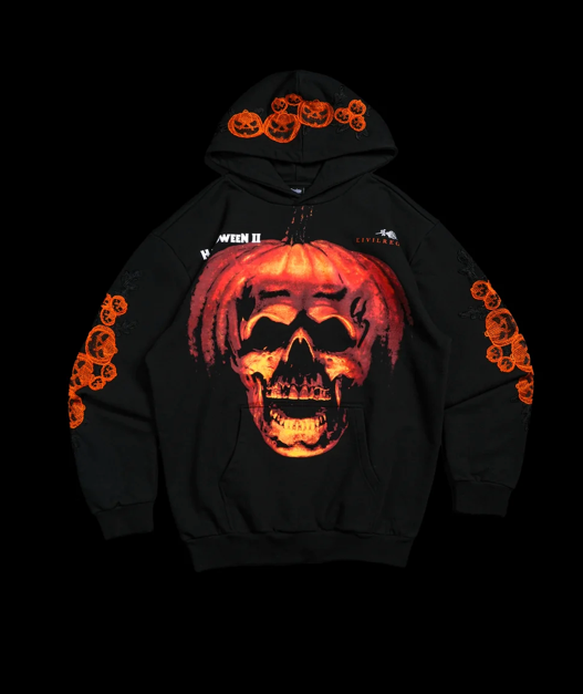 PURE EVIL INDIE ROSE HOODIE IN BLACK