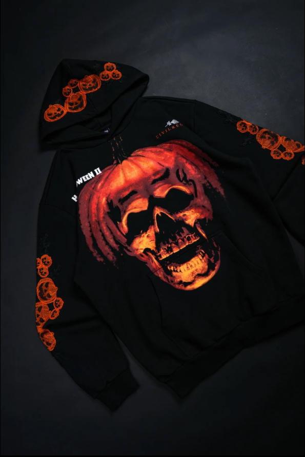 PURE EVIL INDIE ROSE HOODIE IN BLACK