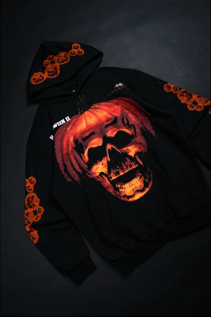 PURE EVIL INDIE ROSE HOODIE IN BLACK