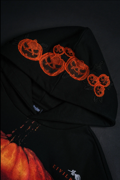 PURE EVIL INDIE ROSE HOODIE IN BLACK