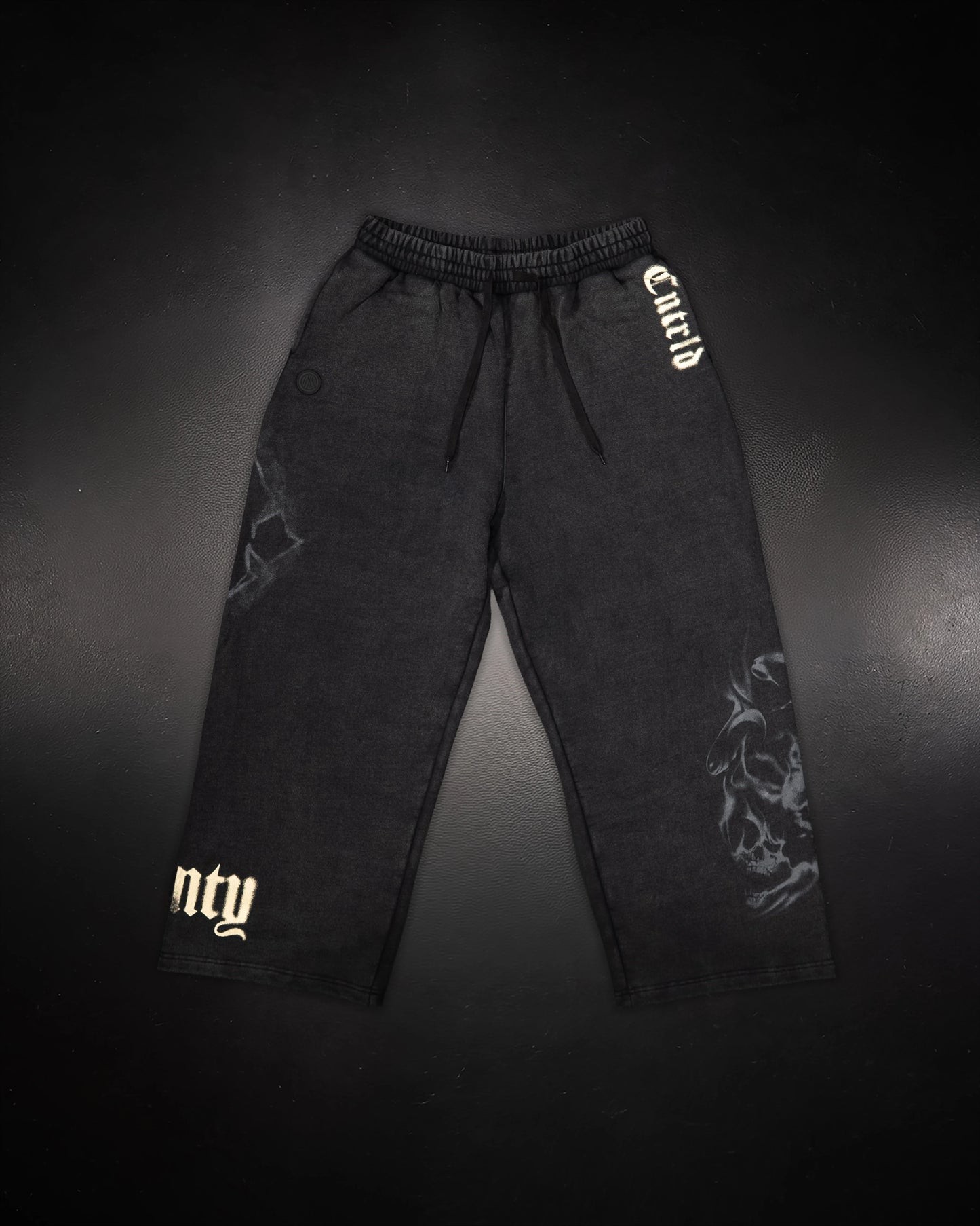 WIDE LEG SWEATS BLACK