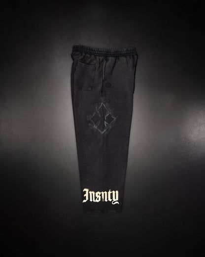 WIDE LEG SWEATS BLACK