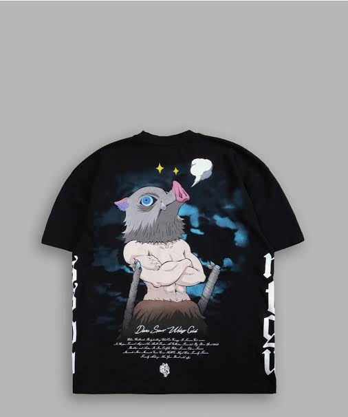 Inosuke “Side By Side” Series Premium Tee in Black