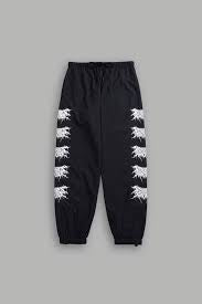 SHADOW HYBRID NYLON TRACK PANTS IN BLACK