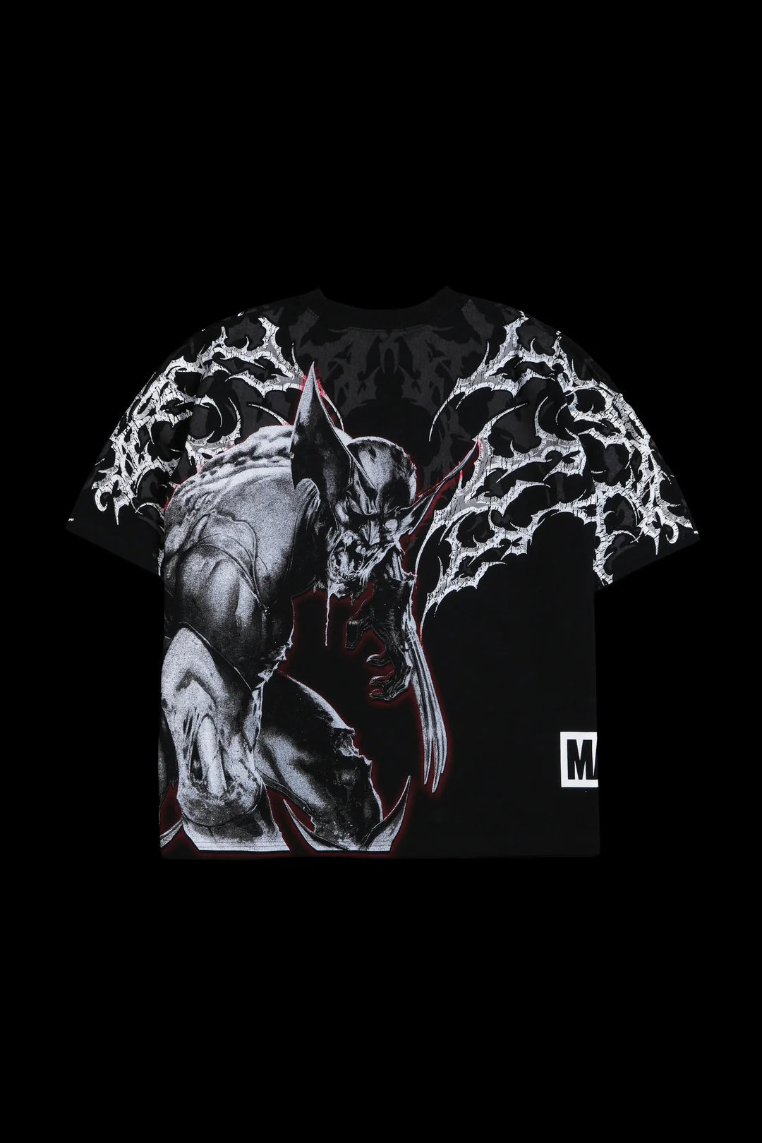 WOLVERINE ZOMBIE 199X OVERSIZED TEE IN BLACK