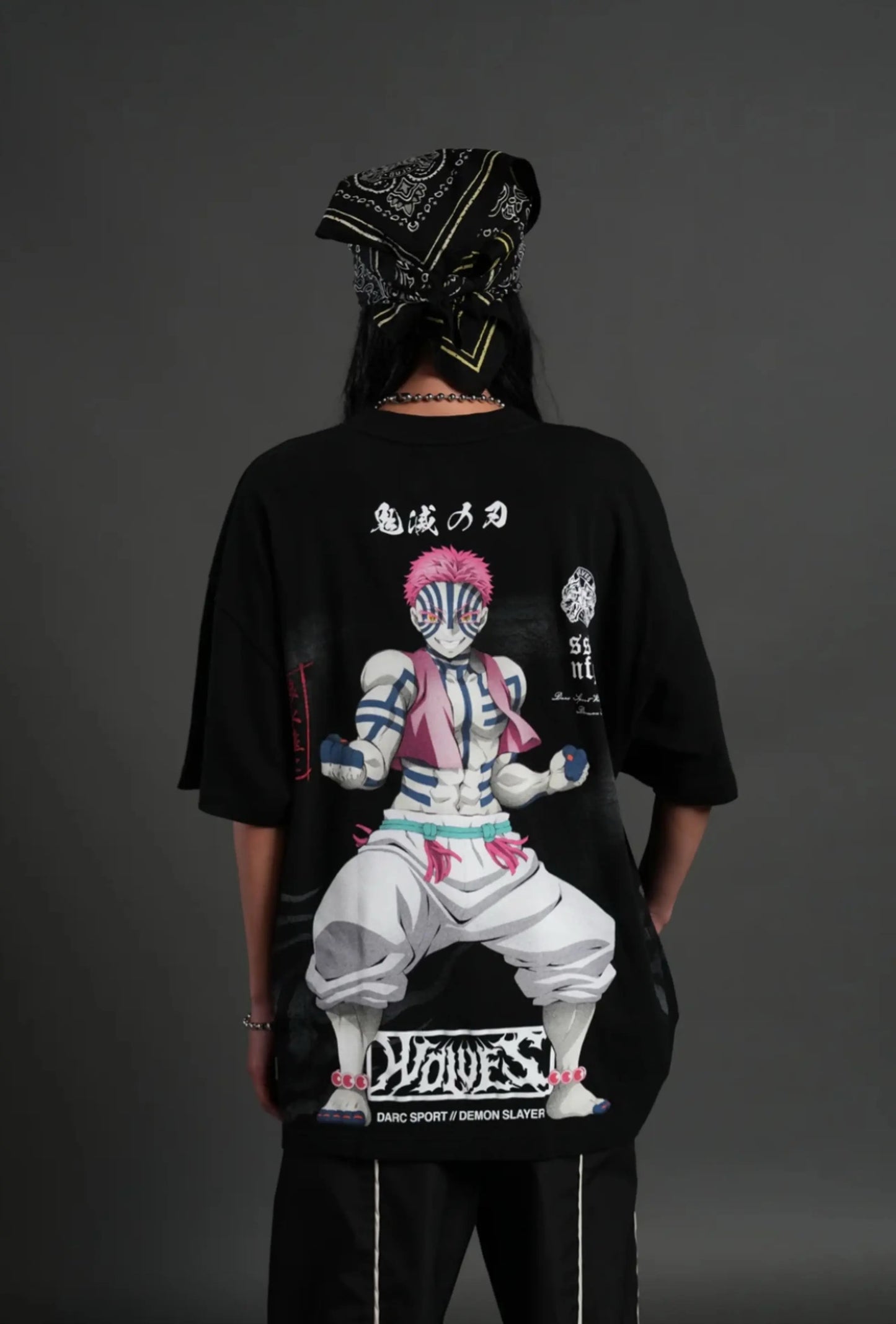 Akaza "Side By Side" Series Premium Oversized Tee in Black
