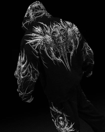 Abysswalker Oversized pullover hoodie [VOID BLACK]