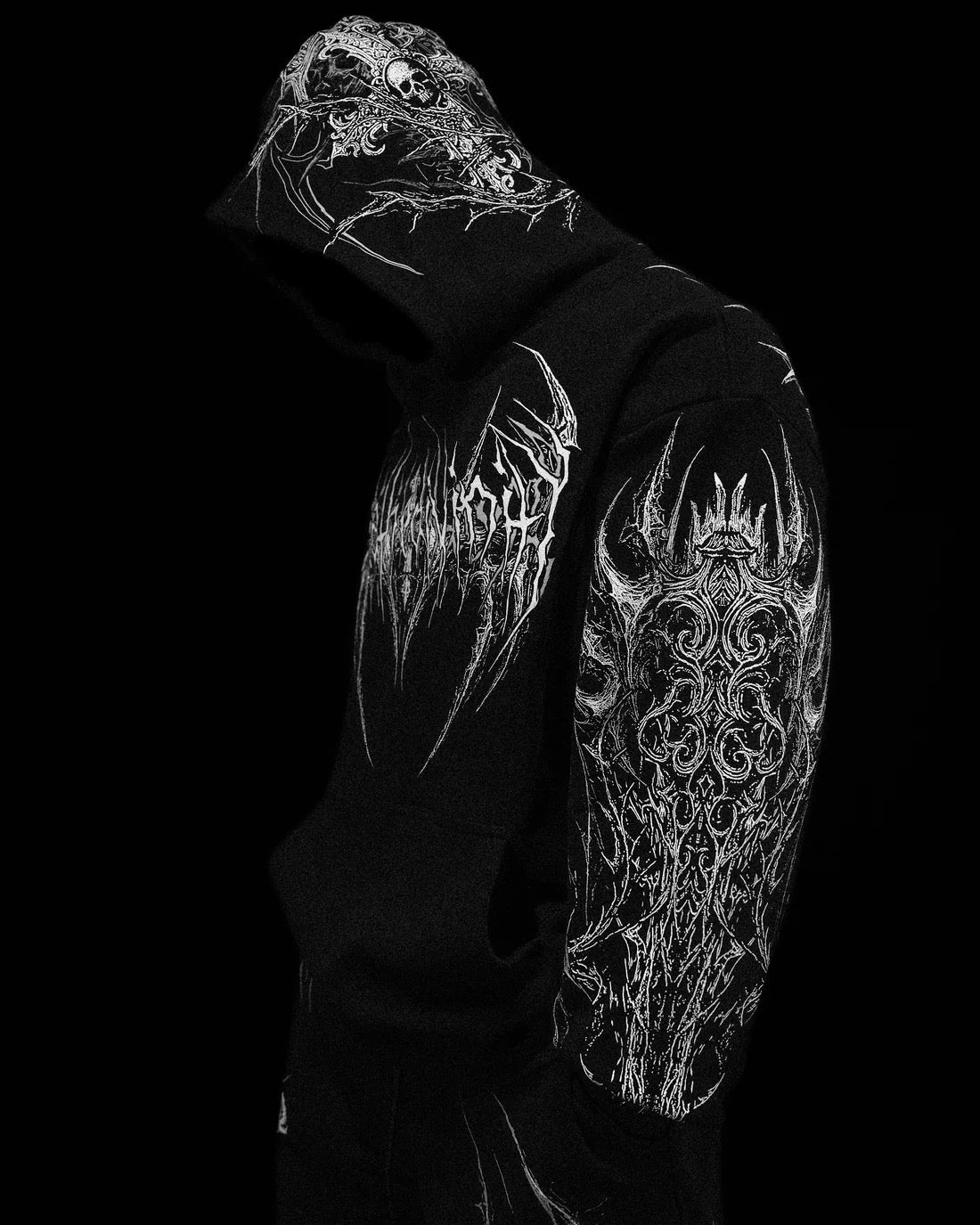 Abysswalker Oversized pullover hoodie [VOID BLACK]