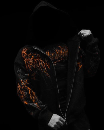 Obsidian Oversized Zip-up Hoodie [SCORCH]