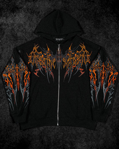 Obsidian Oversized Zip-up Hoodie [SCORCH]
